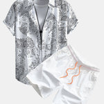 Paisley Shirt & Swim Shorts Set