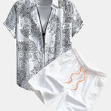 Paisley Shirt & Swim Shorts Set
