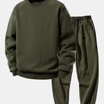 Basic Crew Neck Sweatshirt & Jogger Pants Set