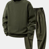 Basic Crew Neck Sweatshirt & Jogger Pants Set