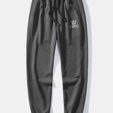 King Crown Print Relax Fit Crew Neck Sweatshirt & Jogging Pants Set