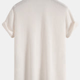 Waffle Shirt & Straight Leg Linen Pants Set