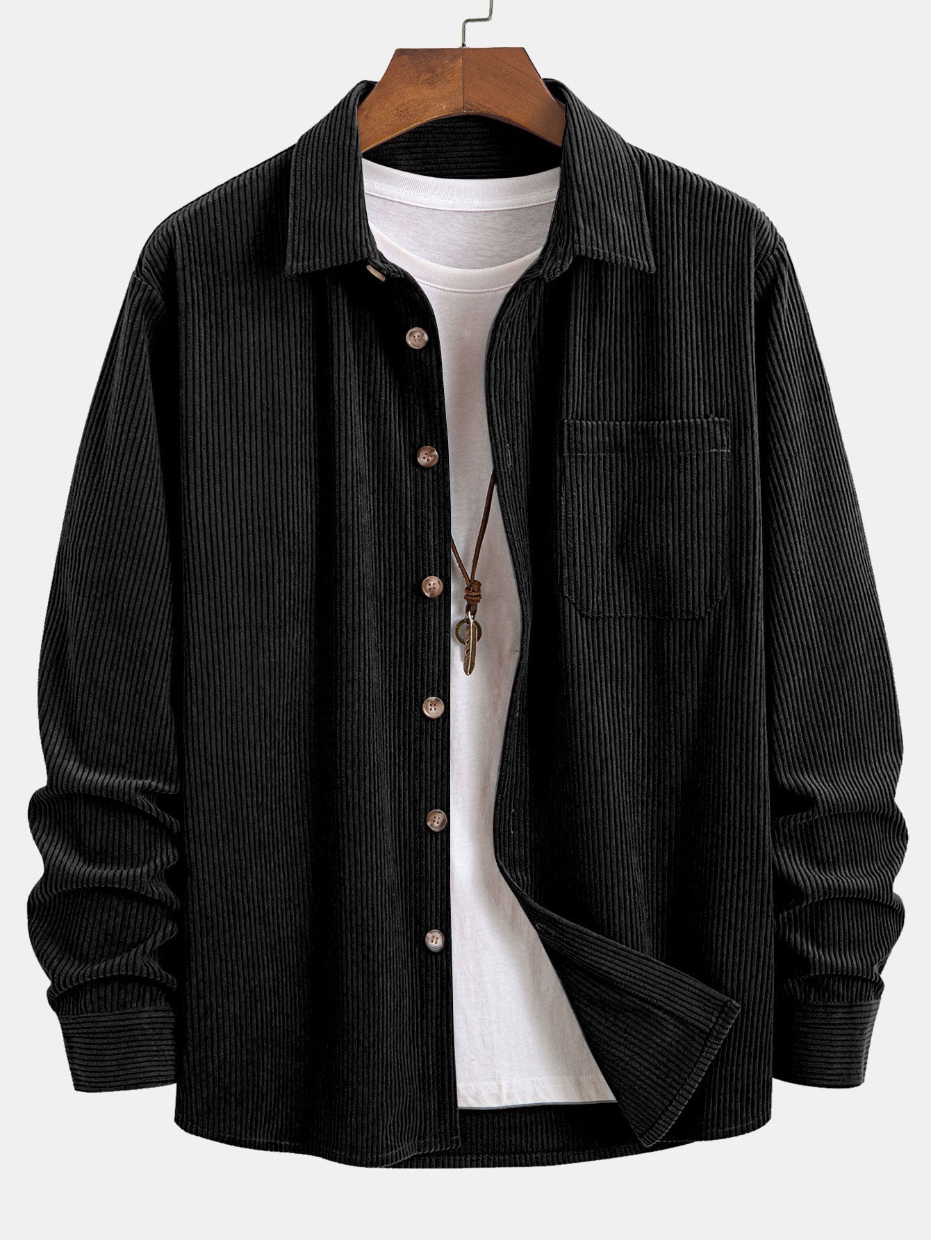 Corduroy Shirt & Straight Leg Corduroy Pants Set
