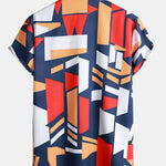 Geometry Print Button Up Shirt
