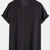 Light Crinkled Fabric Button Up Shirt
