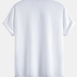 Contrast Ribbed Button Up Shirt