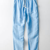 Geometric Jacquard Textured Cuban Shirt & Straight Leg Linen Pants Set