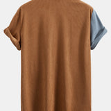 Colorblock Corduroy Shirt