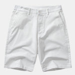 Wave Jacquard Knit V Neck Polo Shirt & Cotton Chino Shorts Set