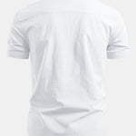 Short Sleeve Linen Button Up Shirt