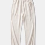 Waffle Johnny Collar Polo with Pocket & Drawstring Knitted Waffle Pants Set
