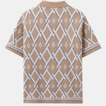 Retro Rhombus Geometric Knit Shirt