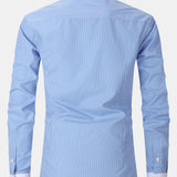 Stripe Contrast Collar Dress Shirt