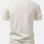 Twist Jacquard Knitted Zipper Polo Shirt & Tapered Trousers Set