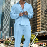 STRAIGHT LINEN TROUSERS FOR MEN