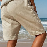 LINEN BEACH SHORTS FOR MEN