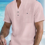 HENLEY COTTON SHIRT FOR MEN