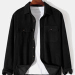 Long Sleeved Corduroy Button Up Shirt with Pockets