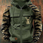 CLEAN MULTI-POCKET ZIP HOODIE FOR MEN