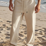 SOLID LINEN TROUSERS FOR MEN