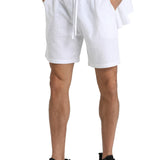 LINEN DRAWSTRING LOOSE SHORTS FOR MEN
