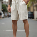 DRAWSTRING WOVEN SHORTS FOR MEN