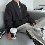 TEXTURED ZIP SWEATER FOR MEN