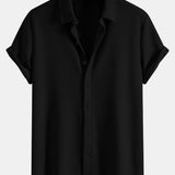 Muscle Fit Textured Button Up Shirt