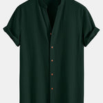 Crinkled Textured V Neck Shirt & Crinkle Textured Pants Set