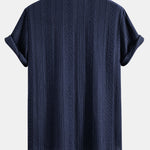 Geometric Jacquard Shirt & Straight Leg Linen Pants Set