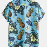 Tropical Floral Pineapple Print Shirt