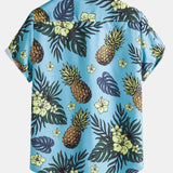 Tropical Floral Pineapple Print Shirt