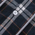 Contrast Plaid Button Up Hoodie Shirt