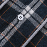 Contrast Plaid Button Up Hoodie Shirt