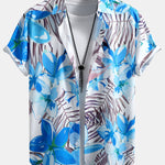 Flower Plants Print Shirt & Swim Shorts Set