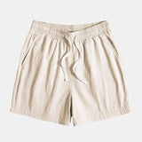 Textured Cotton Revere Shirt & 5" Shorts Set
