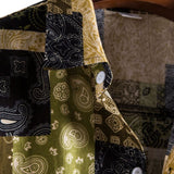 Paisley Geometry Print Button Up Shirt
