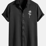 Rose Print Short Sleeve Shirts