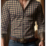 PLAID LONG SLEEVE SHIRT FOR MEN