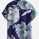 Tropical Print Button Up Shirt