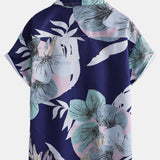 Tropical Print Button Up Shirt