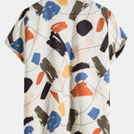 Hand Drawn Color Blocks Print Shirt