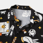 Halloween Ghost Skull Print Shirt