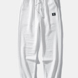 Short Sleeve Waffle Shirt & Drawstring Waffle Jogger Pants Set