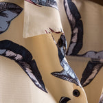 Tropical Plants Print Button Up Shirt