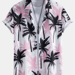 Palm Tree Print Shirt & Swim Shorts Set