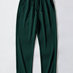 Long Sleeve Muscle Fit Ribbed Stand Collar Shirt & Ribbed Pants Set