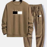 Paris Dream Maker Print Crew Neck Sweatshirt & Jogging Pants Set