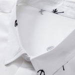 Palm Tree Anchor Sailboat Print Shirt & Swim Shorts Set