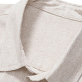 Linen Rayon Blend Shirt & Crinkle Textured Drawstring 5" Shorts Set